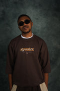 CHOCOLATE BROWN 3/4 SLEEVE